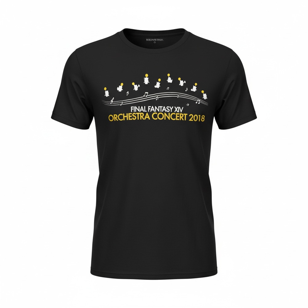 Final Fantasy XIV Orchestra Concert 2018 Black T-Shirt Size S Eorzean Symphony